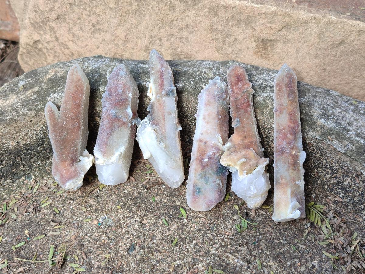 Natural Hematoid Tinted Fairy Spirit Quartz Single Crystals x 70 From Boekenhouthoek, South Africa - Toprock Gemstones and Minerals 