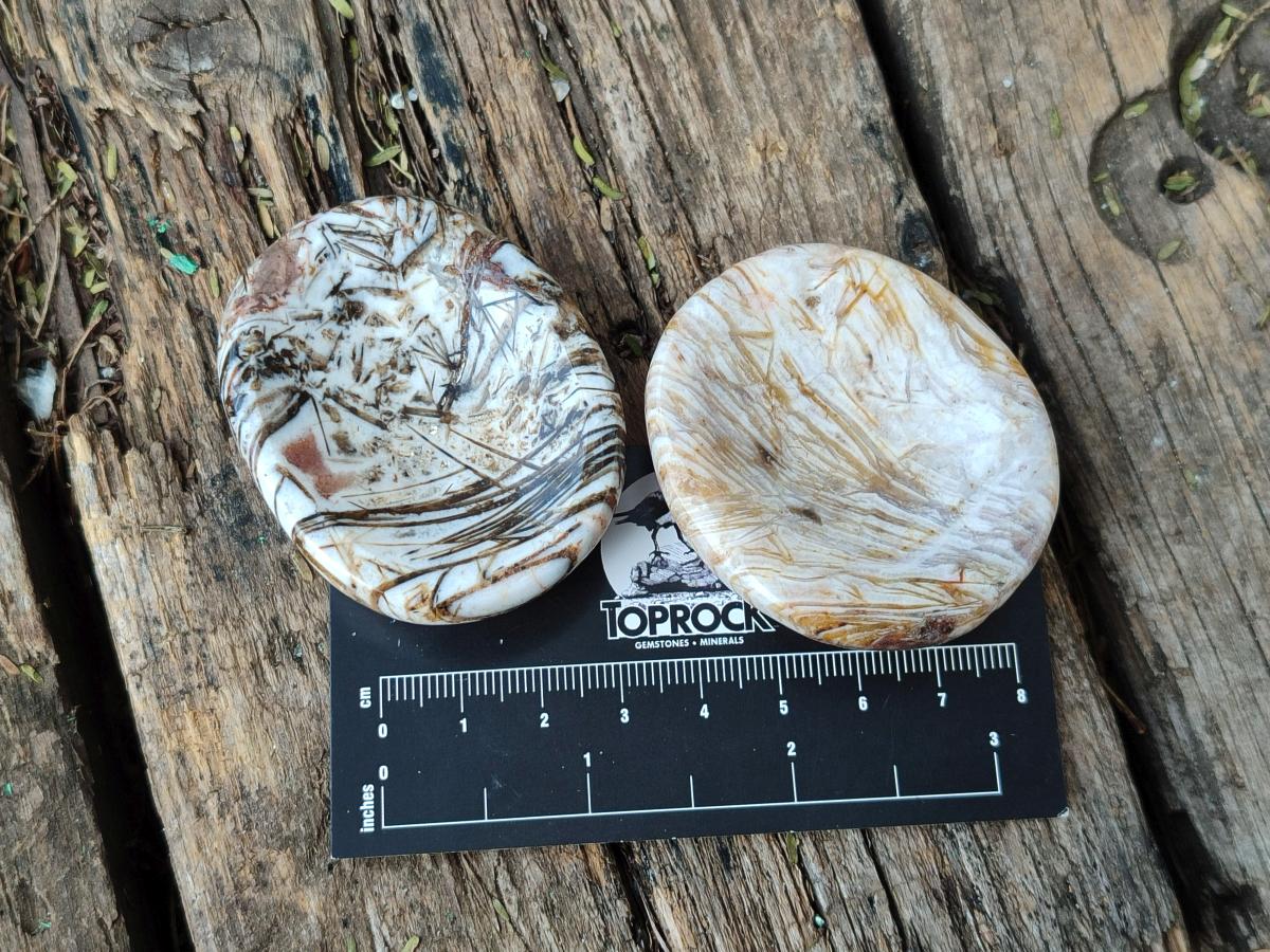 Polished Zebra Agate Worry Stones x 25 From Madagascar