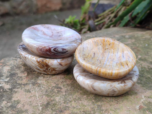 Polished Zebra Agate Worry Stones x 25 From Madagascar