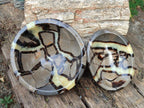 Polished Septerye Bowls x 2 From Mahajanga, Madagascar