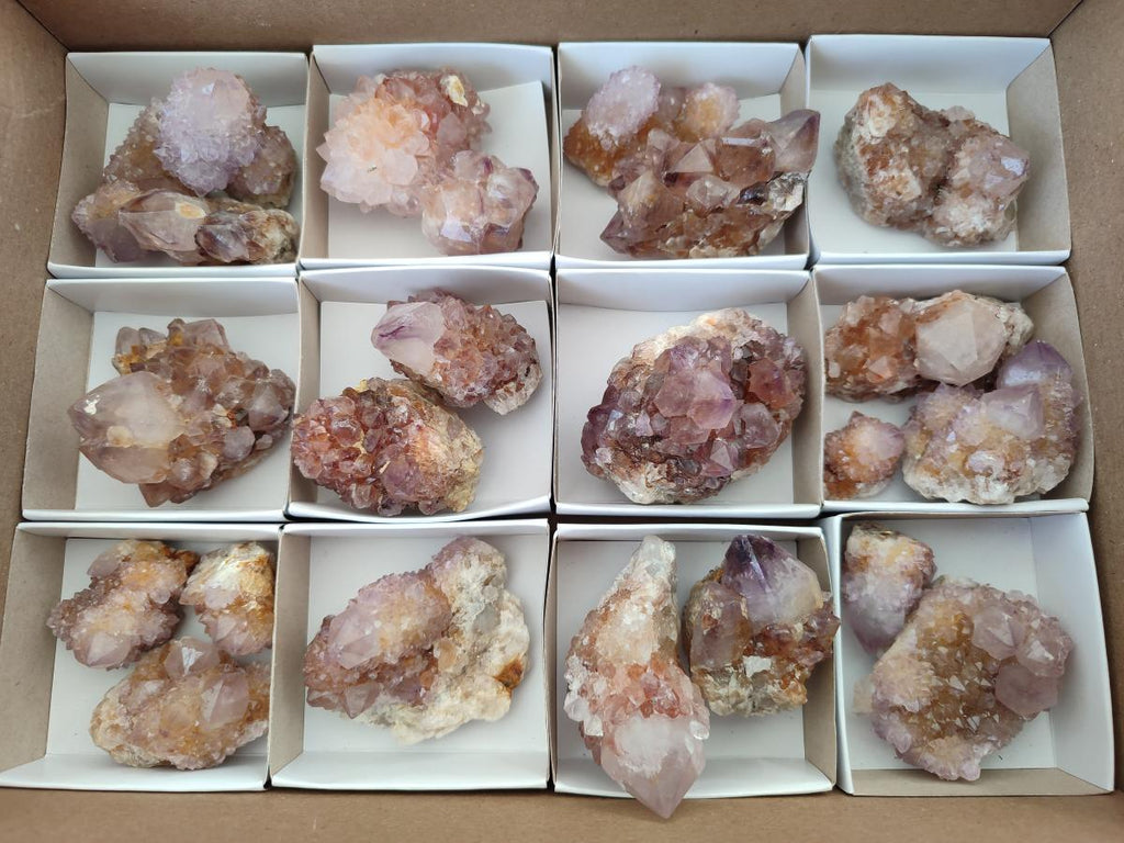 Natural Spirit Quartz and Spirit Amethyst Clusters x 26 From Boekenhouthoek, South Africa - Toprock Gemstones and Minerals 