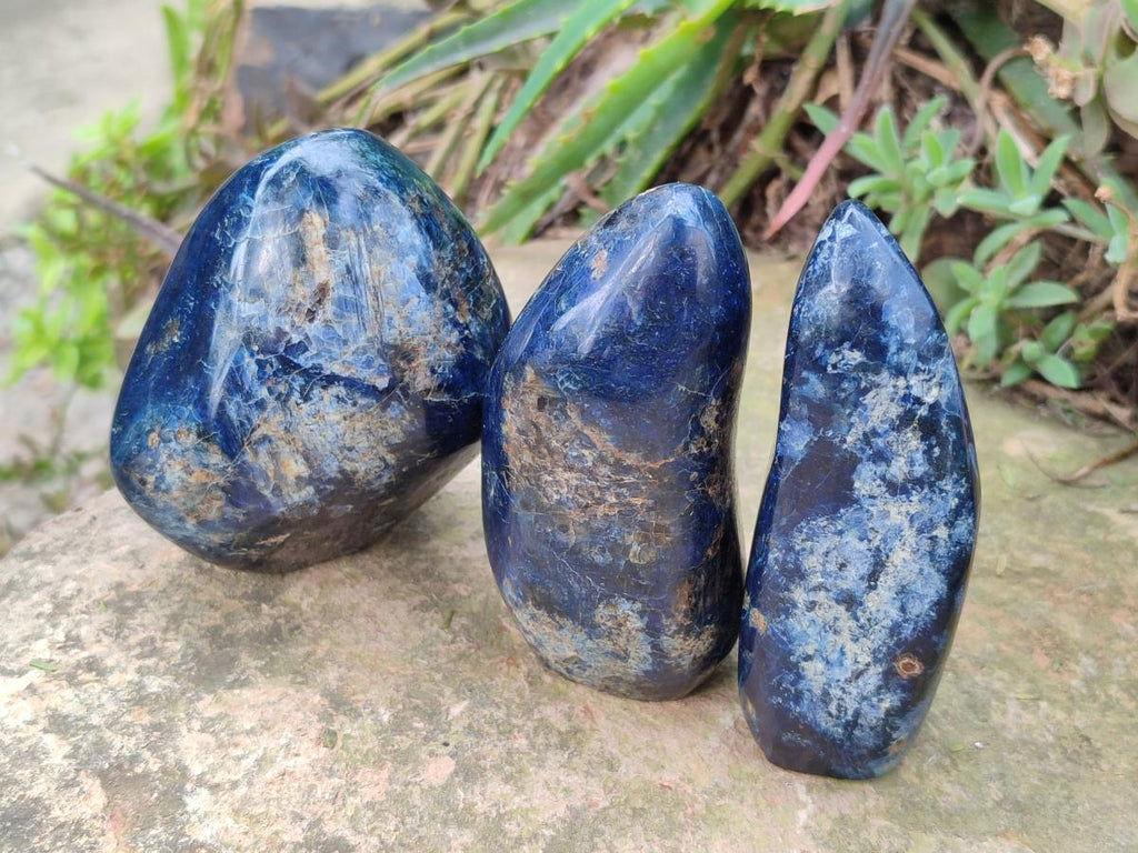 Polished Dumortierite Standing Display Pieces x 6 From Madagascar - Toprock Gemstones and Minerals 