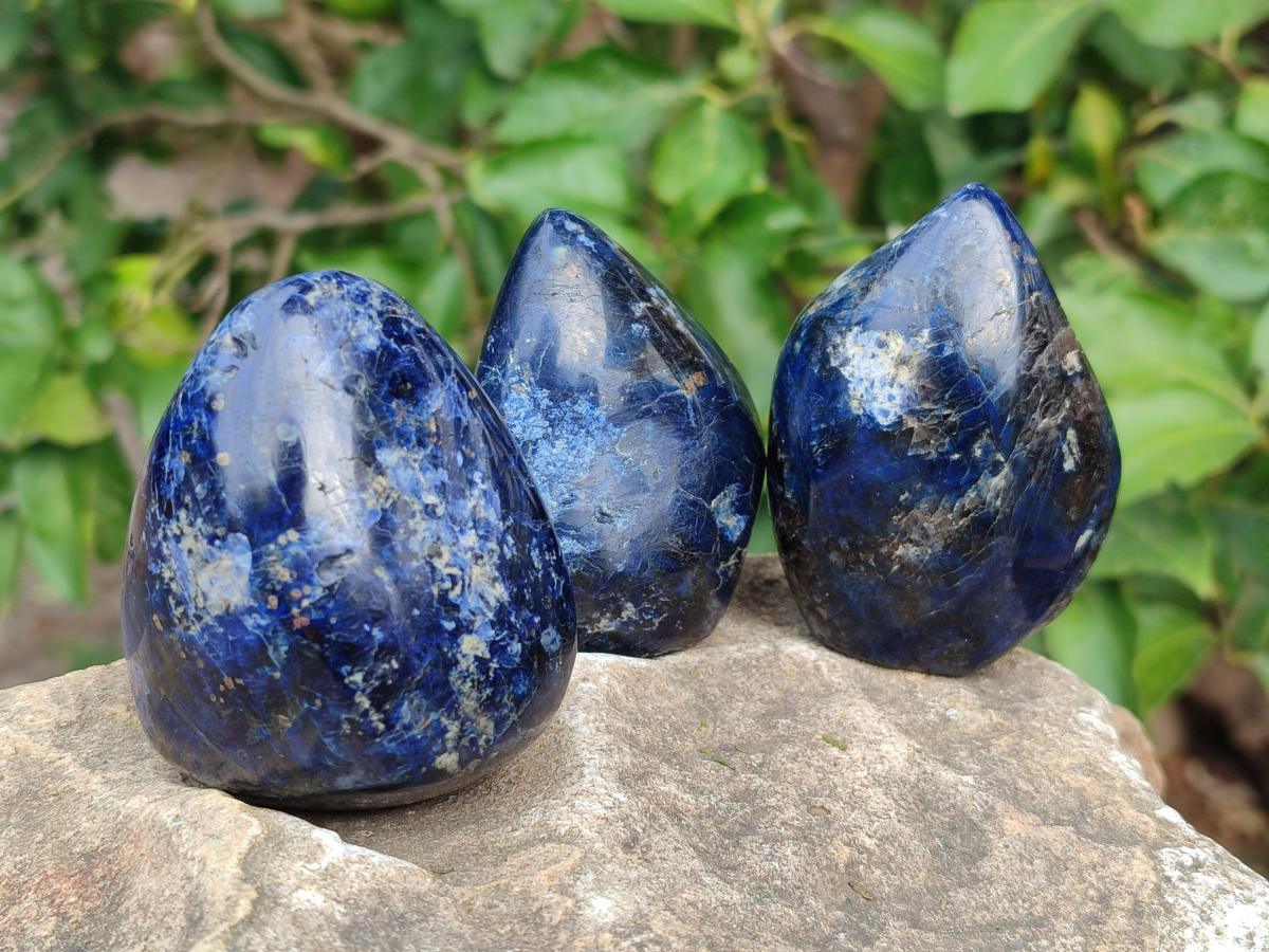 Polished Dumortierite Standing Display Pieces x 6 From Madagascar - Toprock Gemstones and Minerals 
