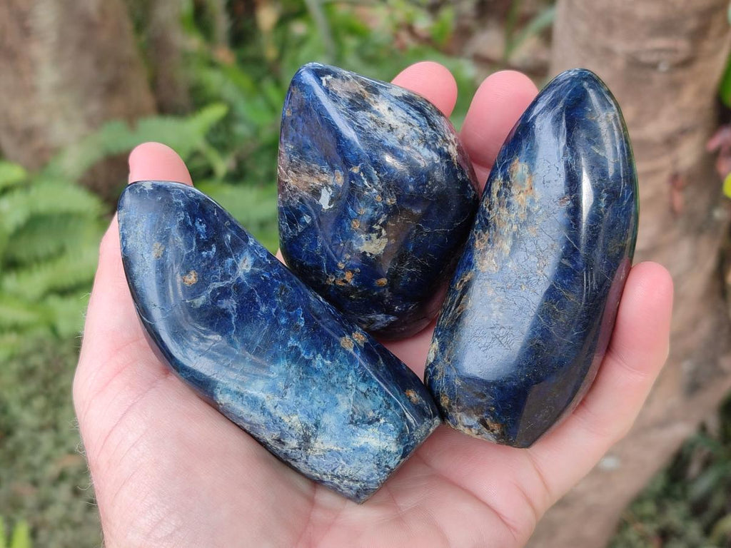 Polished Dumortierite Standing Display Pieces x 6 From Madagascar - Toprock Gemstones and Minerals 