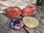 Polished Mixed Multi Mineral Hearts x 4 From Madagascar - Toprock Gemstones and Minerals 