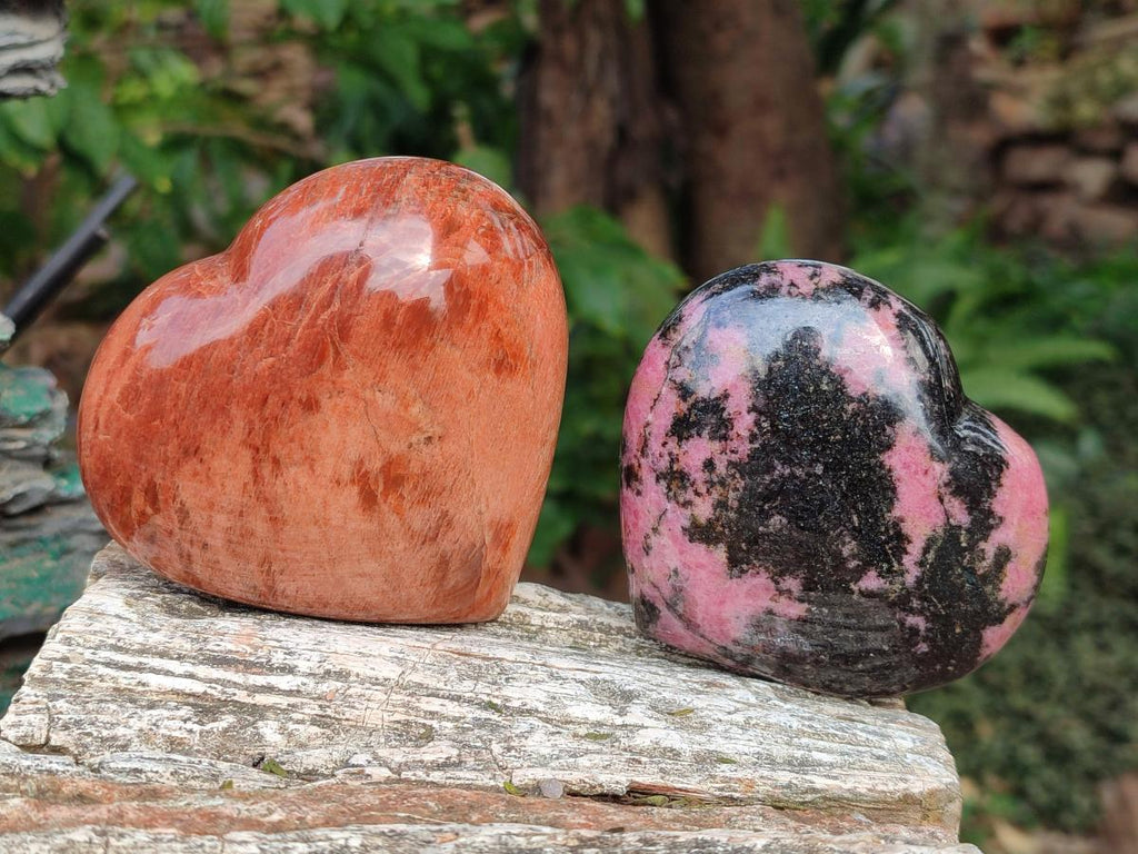 Polished Mixed Multi Mineral Hearts x 4 From Madagascar - Toprock Gemstones and Minerals 