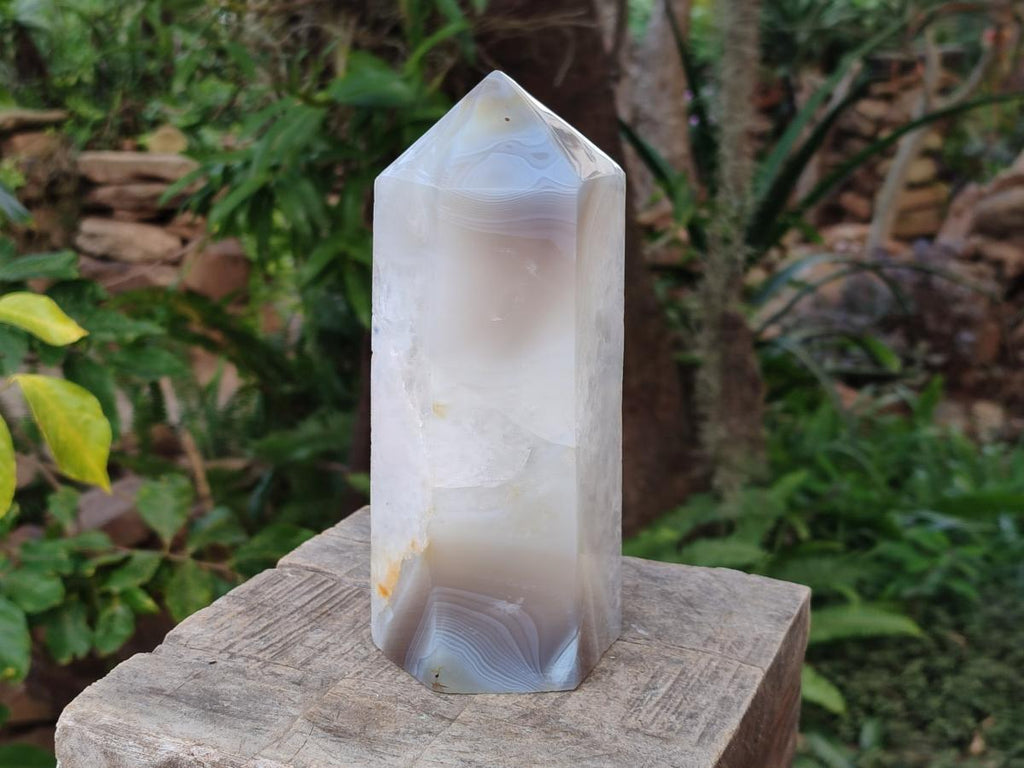 Polished Large Banded Agate Display Crystal x 1 From Madagascar - Toprock Gemstones and Minerals 