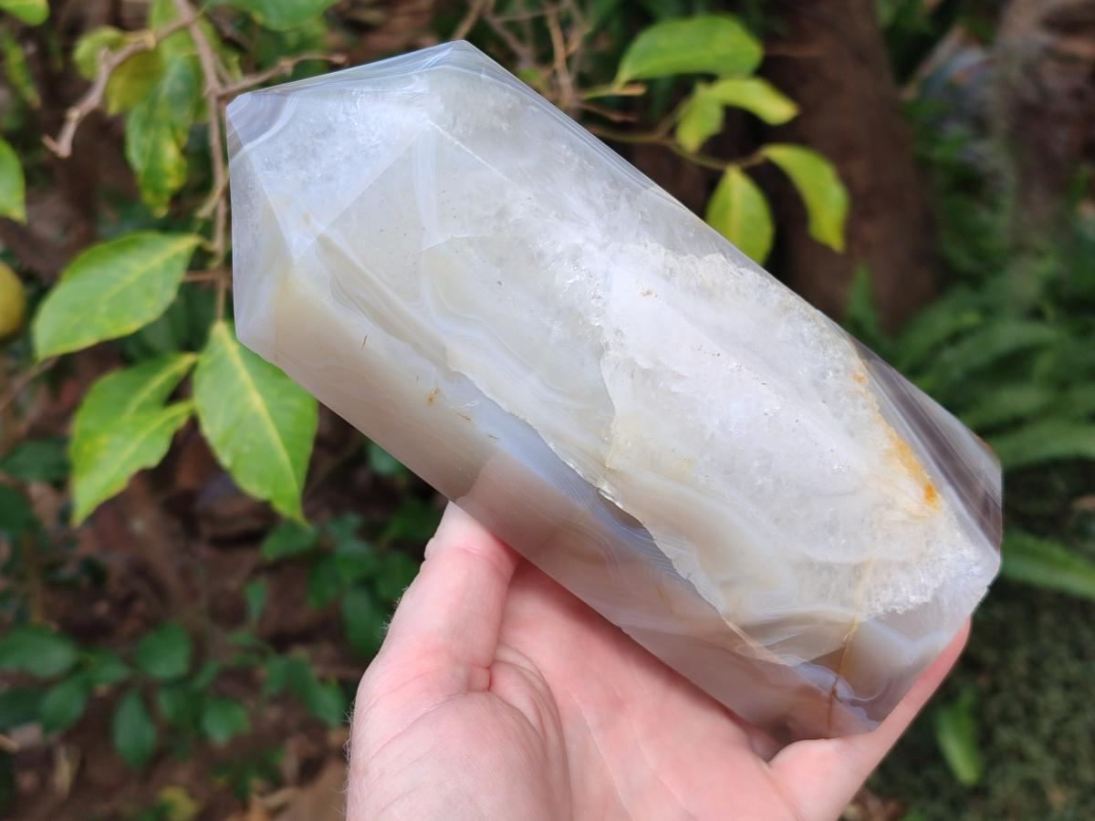 Polished Large Banded Agate Display Crystal x 1 From Madagascar - Toprock Gemstones and Minerals 