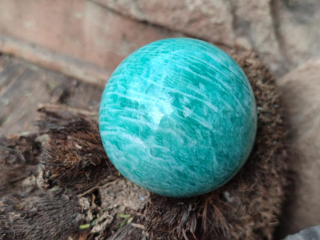 Polished Amazonite Spheres x 6 From Madagascar - Toprock Gemstones and Minerals 
