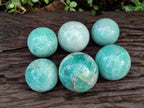 Polished Amazonite Spheres x 6 From Madagascar - Toprock Gemstones and Minerals 