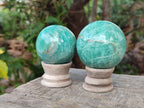 Polished Amazonite Spheres x 6 From Madagascar - Toprock Gemstones and Minerals 