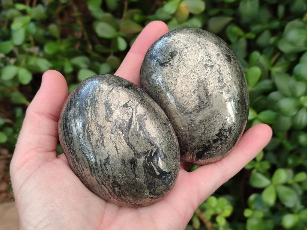Polished Large Basalt Pharaoh Stone Galets x 3 From Iron Duke Mine, Zimbabwe - Toprock Gemstones and Minerals 