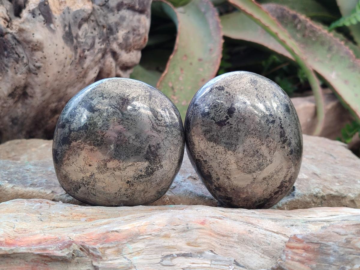 Polished Large Basalt Pharaoh Stone Galets x 3 From Iron Duke Mine, Zimbabwe - Toprock Gemstones and Minerals 