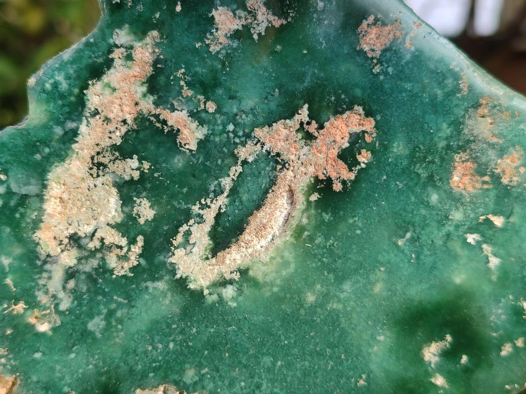 Polished On One Side Mtorolite Chrysoprase Slices x 3 From Mutorashanga, Zimbabwe - Toprock Gemstones and Minerals 
