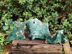 Polished On One Side Mtorolite Chrysoprase Slices x 3 From Mutorashanga, Zimbabwe - Toprock Gemstones and Minerals 