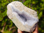 Polished On One Side Blue Lace Agate Geodes x 6 From Nsanje, Malawi - Toprock Gemstones and Minerals 