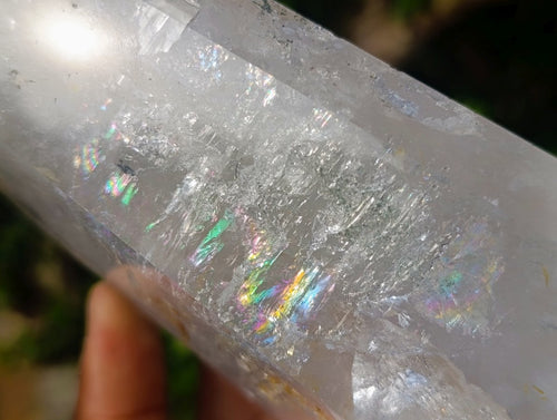 Polished Clear Quartz and Smokey Amethyst Window Quartz Display Crystals x 2 From Madagascar - Toprock Gemstones and Minerals 
