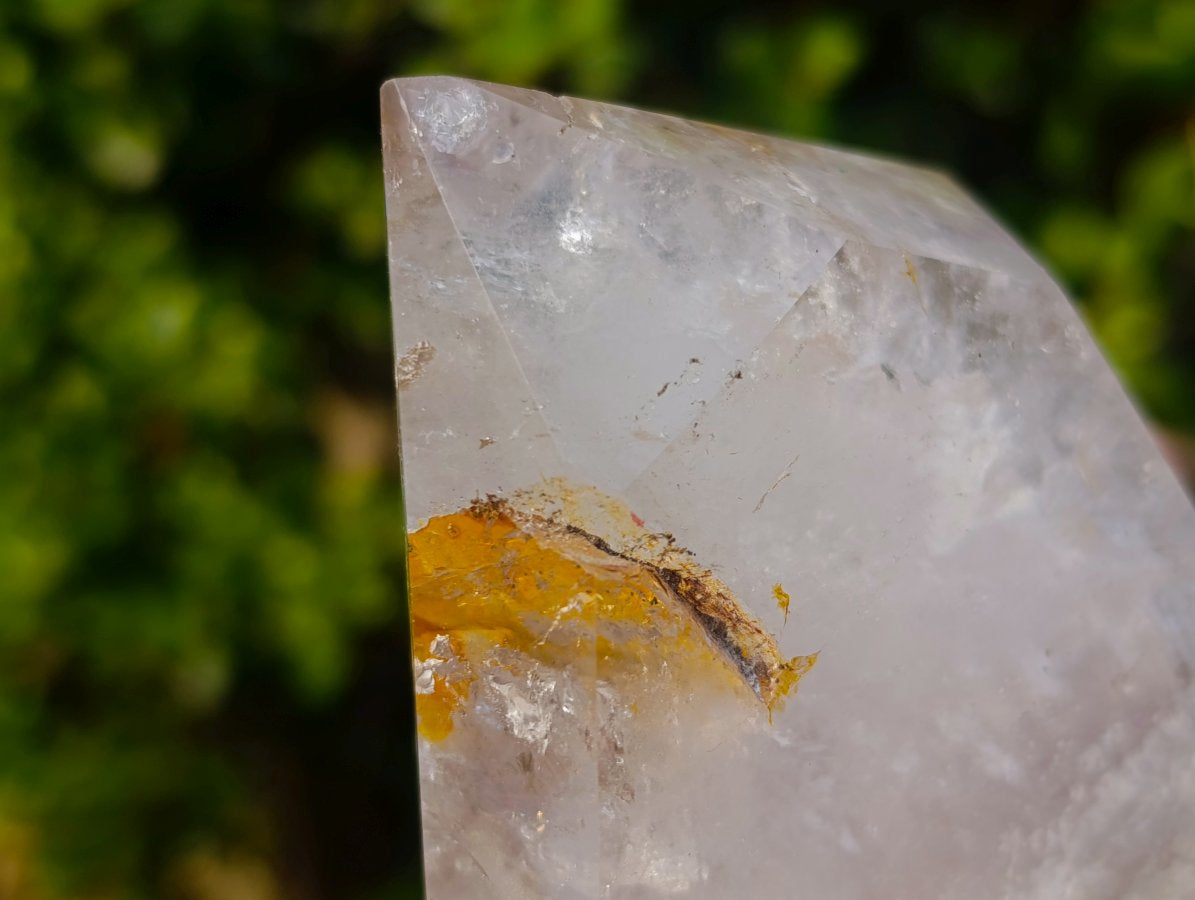 Polished Clear Quartz and Smokey Amethyst Window Quartz Display Crystals x 2 From Madagascar - Toprock Gemstones and Minerals 
