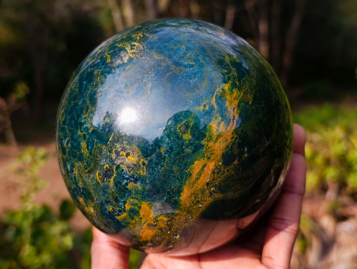 Polished Large Ocean Jasper Sphere x 1 From Northwest Coast, Madagascar - Toprock Gemstones and Minerals 