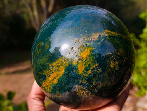 Polished Large Ocean Jasper Sphere x 1 From Northwest Coast, Madagascar - Toprock Gemstones and Minerals 