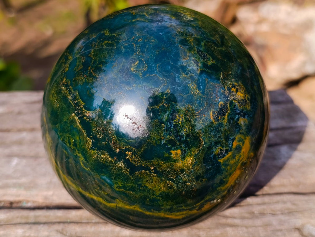 Polished Large Ocean Jasper Sphere x 1 From Northwest Coast, Madagascar - Toprock Gemstones and Minerals 