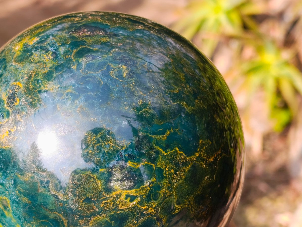 Polished Large Ocean Jasper Sphere x 1 From Northwest Coast, Madagascar - Toprock Gemstones and Minerals 