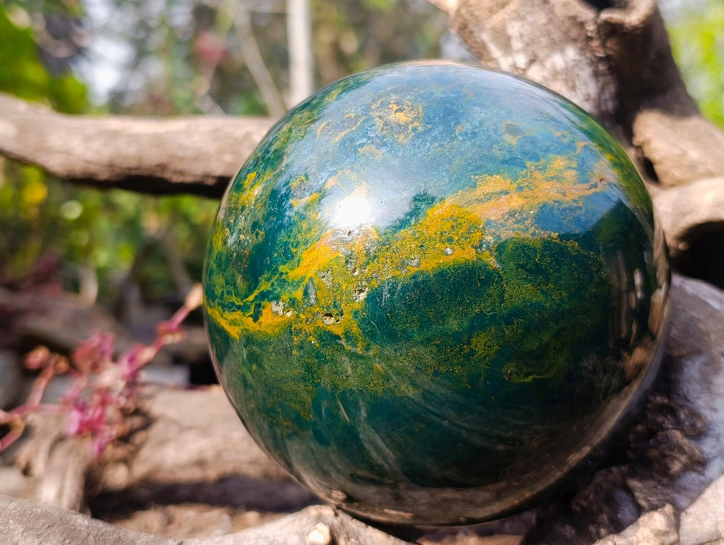 Polished Large Ocean Jasper Sphere x 1 From Northwest Coast, Madagascar - Toprock Gemstones and Minerals 