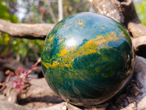 Polished Large Ocean Jasper Sphere x 1 From Northwest Coast, Madagascar - Toprock Gemstones and Minerals 