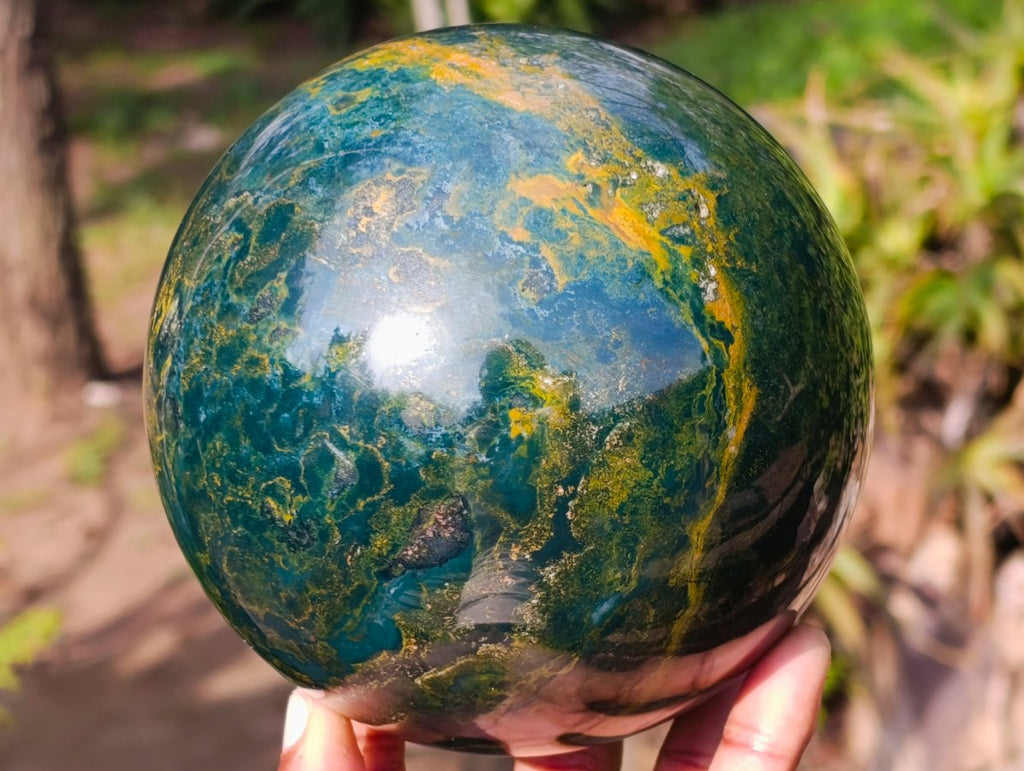 Polished Large Ocean Jasper Sphere x 1 From Northwest Coast, Madagascar - Toprock Gemstones and Minerals 
