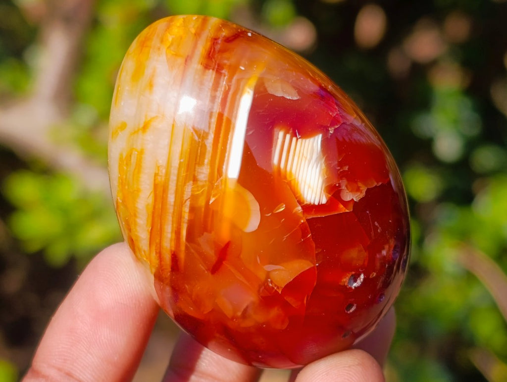 Polished Carnelian Agate Gemstone Eggs x 12 From Madagascar - Toprock Gemstones and Minerals 