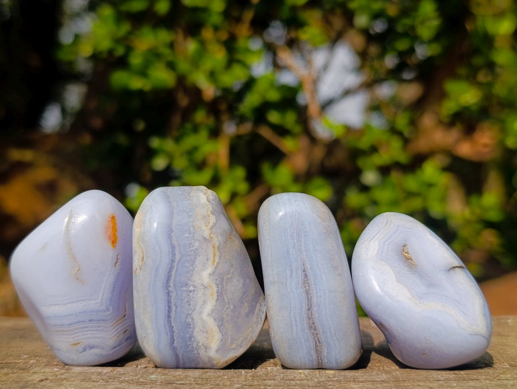 Polished Blue Lace Agate Free Forms x 37 From Nsanje, Malawi - Toprock Gemstones and Minerals 