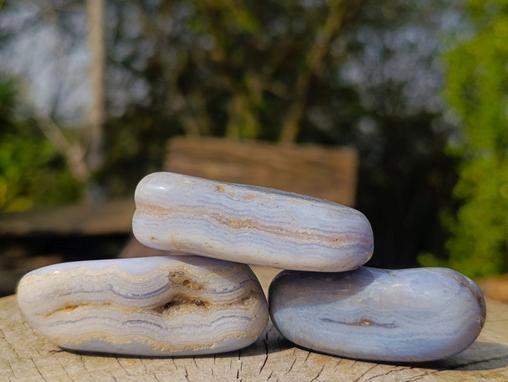 Polished Blue Lace Agate Free Forms x 37 From Nsanje, Malawi - Toprock Gemstones and Minerals 