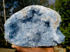 Natural Large Blue Celestite Geode Specimen x 1 From Sakoany, Madagascar - Toprock Gemstones and Minerals 