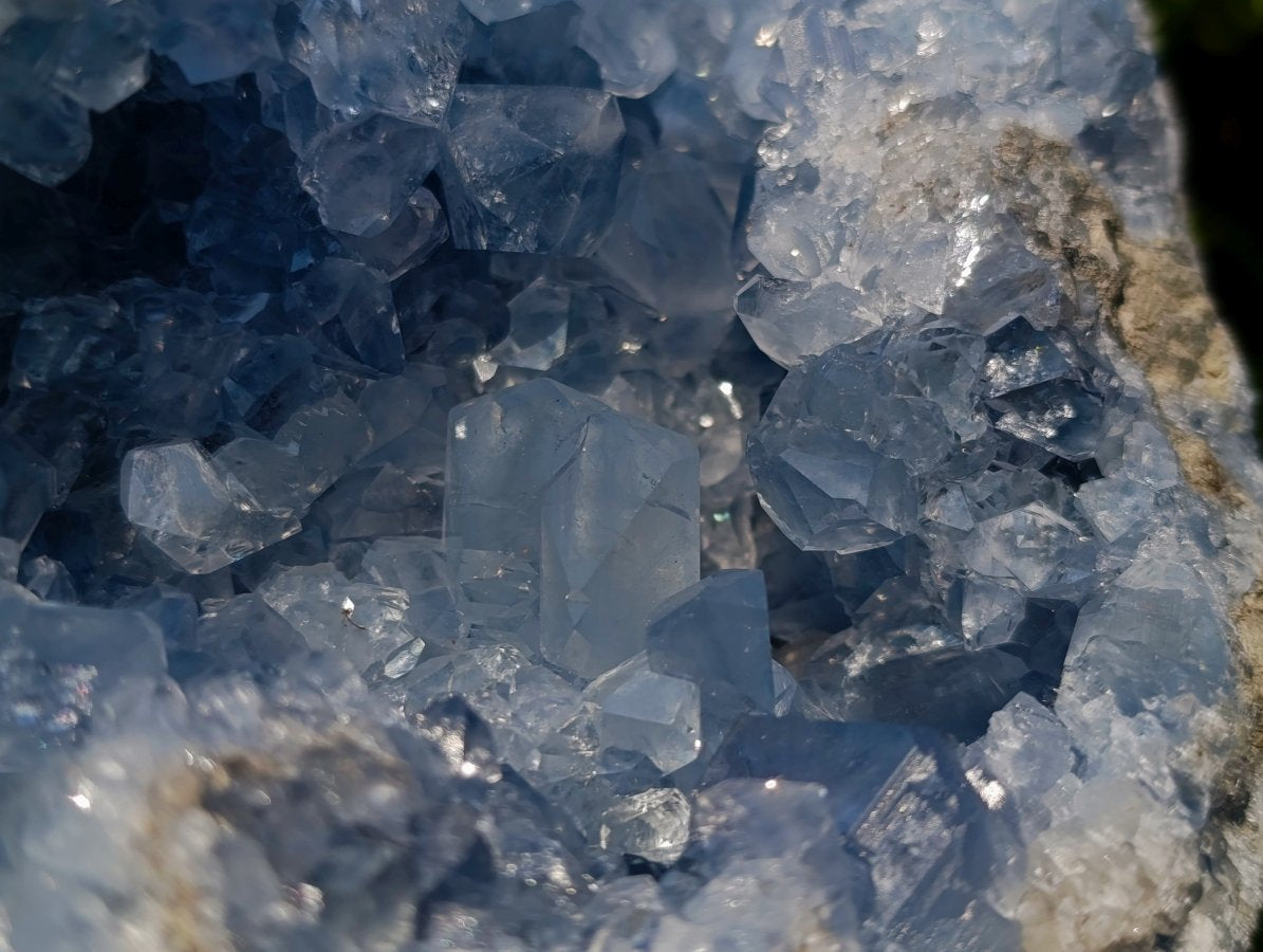 Natural Large Blue Celestite Geode Specimen x 1 From Sakoany, Madagascar - Toprock Gemstones and Minerals 