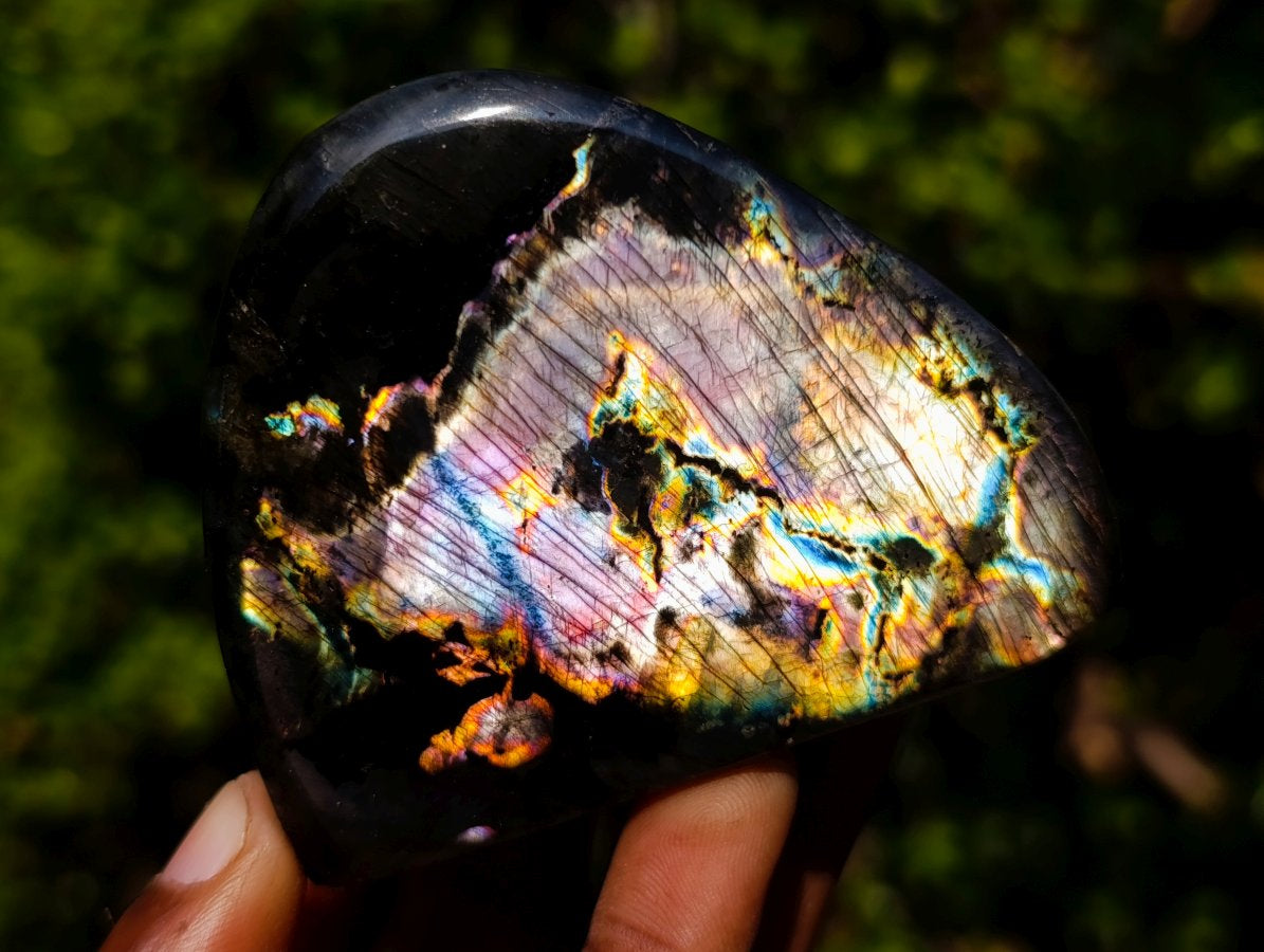 Polished Spectrolite Labradorite Standing Display Pieces x 6 From Madagascar - Toprock Gemstones and Minerals 
