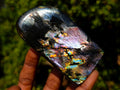Polished Spectrolite Labradorite Standing Display Pieces x 6 From Madagascar - Toprock Gemstones and Minerals 