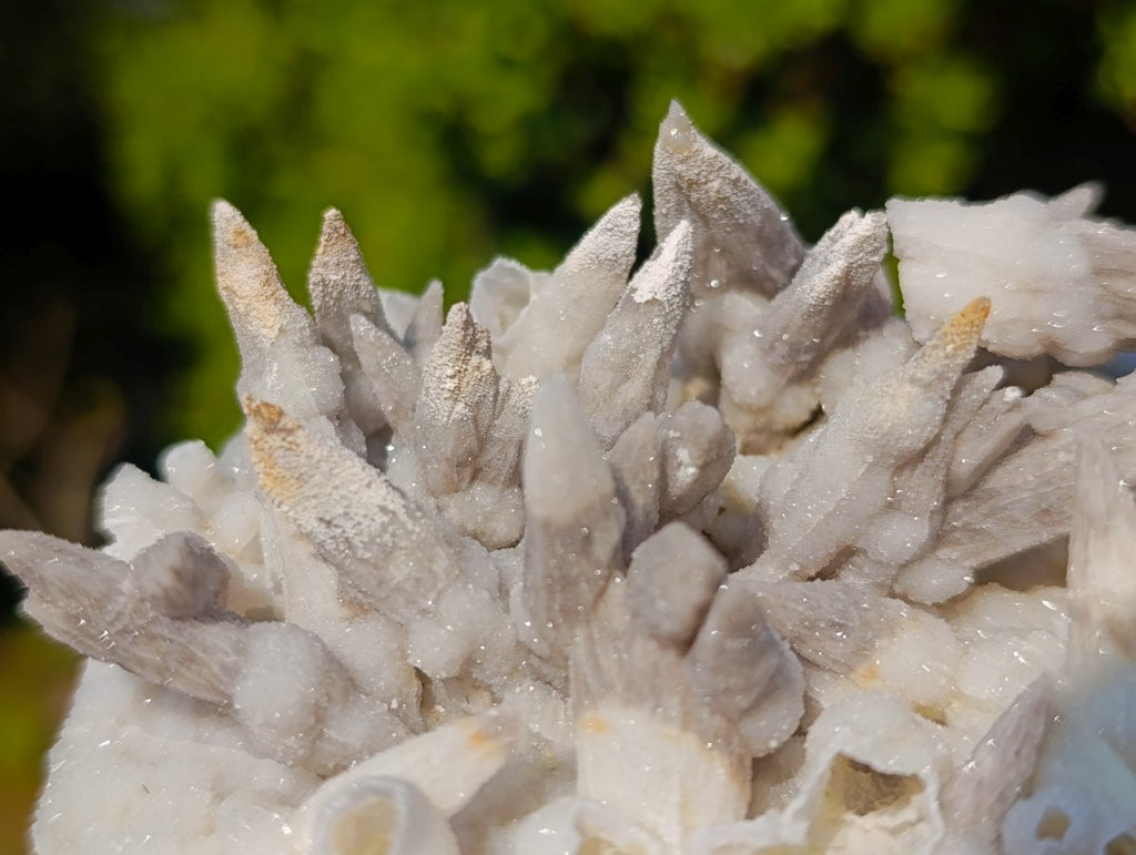 Natural Cabinet Sized Drusy Quartz Coated Black Tipped Calcite Pseudomorph Specimens x 3 From Albert's Mountain, Lesotho - Toprock Gemstones and Minerals 