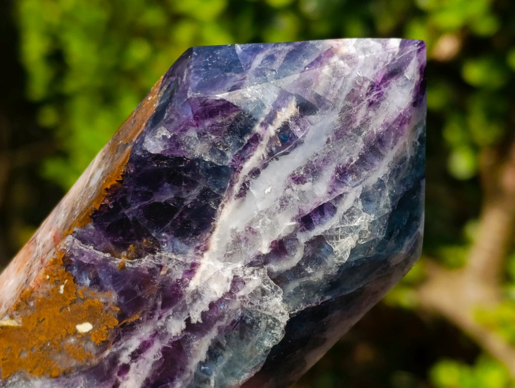 Polished Double Terminated Watermelon Fluorite Crystals x 2 From Uis, Namibia - Toprock Gemstones and Minerals 