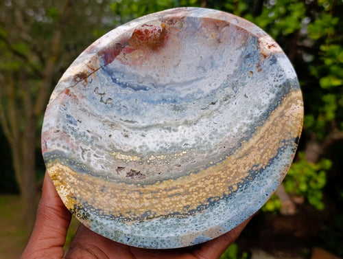 Polished Ocean Jasper Bowls x 2 From Northwest Coast, Madagascar - Toprock Gemstones and Minerals 