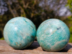 Polished Amazonite Spheres x 4 From Madagascar - Toprock Gemstones and Minerals 