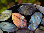 Polished Labradorite Coasters x 5 From Madagascar - Toprock Gemstones and Minerals 