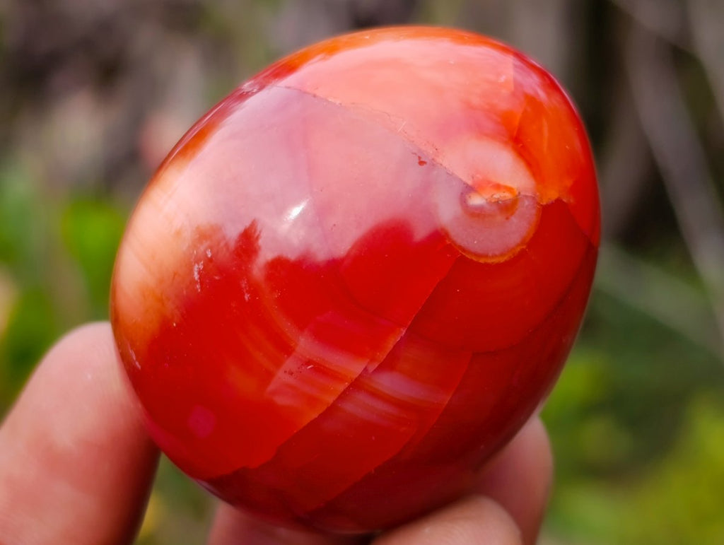 Polished Carnelian Agate Gemstone Eggs x 24 From Madagascar - Toprock Gemstones and Minerals 