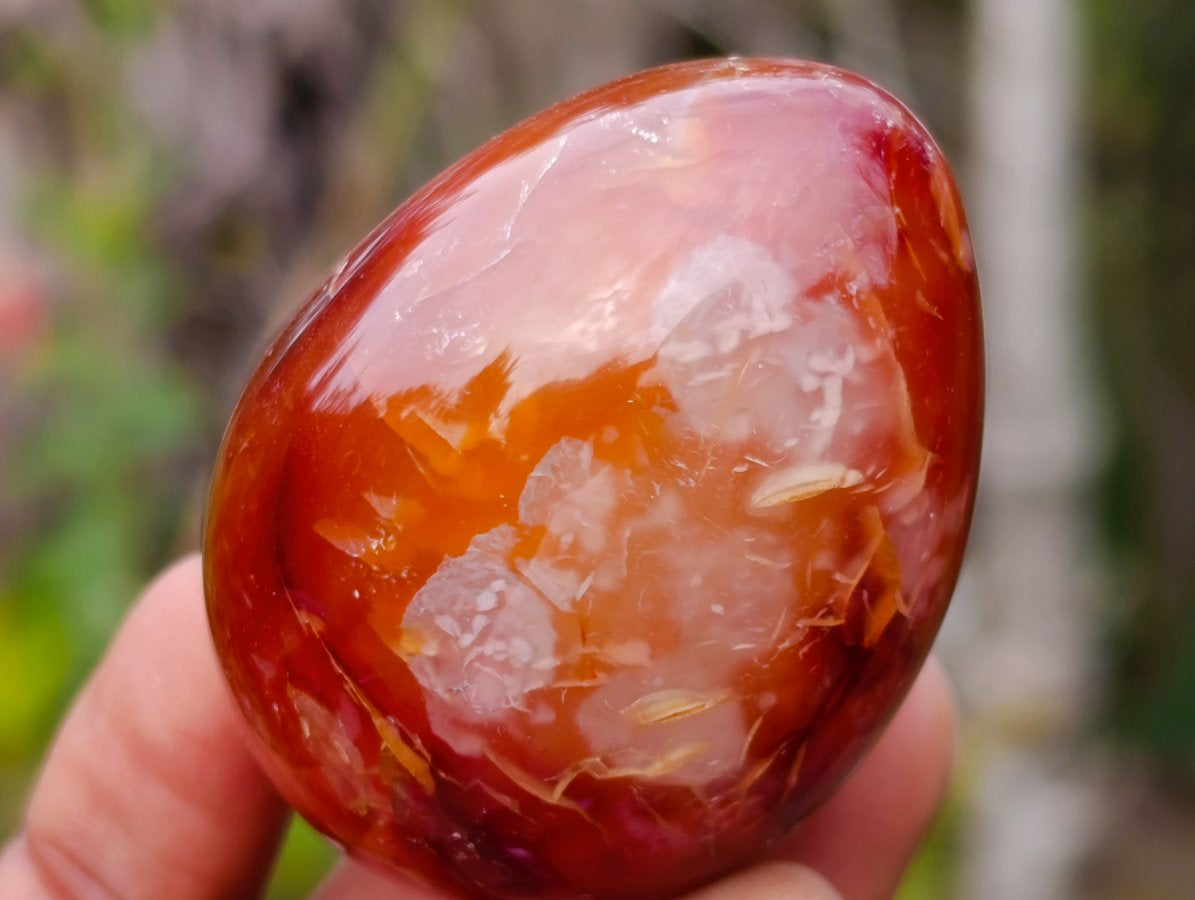 Polished Carnelian Agate Gemstone Eggs x 24 From Madagascar - Toprock Gemstones and Minerals 