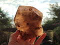 Polished Clear and Smokey Window Quartz Display Crystals x 2 From Akansobe, Madagascar - Toprock Gemstones and Minerals 