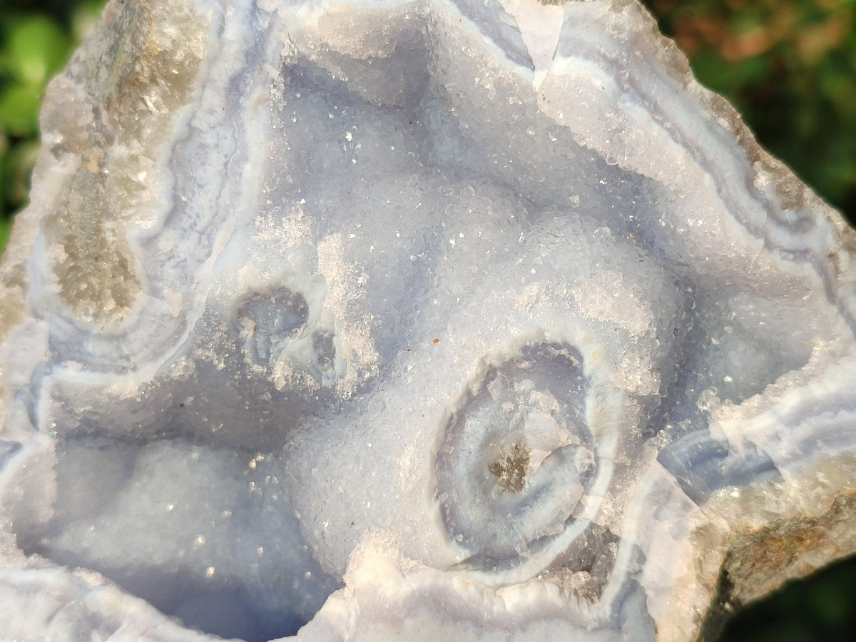 Natural Blue Lace Agate Geodes x 6 From Nsanje, Malawi - Toprock Gemstones and Minerals 