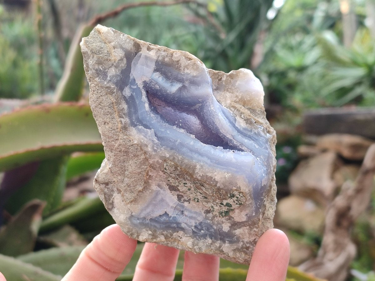 Natural Blue Lace Agate Geodes x 6 From Nsanje, Malawi - Toprock Gemstones and Minerals 