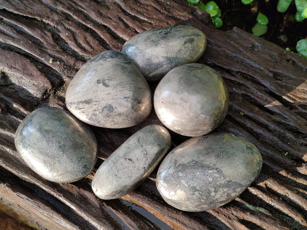 Polished XL Basalt Pharaoh Stone Galets x 6 From Iron Duke Mine, Zimbabwe - Toprock Gemstones and Minerals 