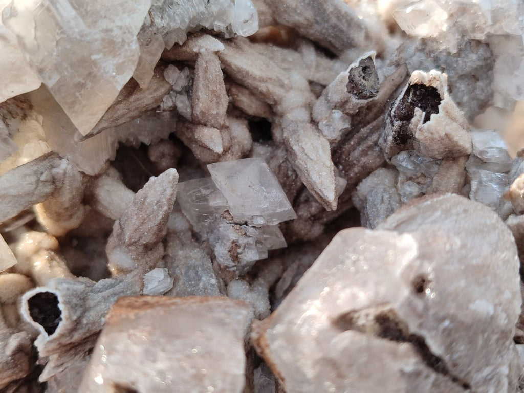 Natural Rhomboherdral and Spearhead Calcite Cluster Specimens x 2 From Albert's Mountain, Lesotho - Toprock Gemstones and Minerals 