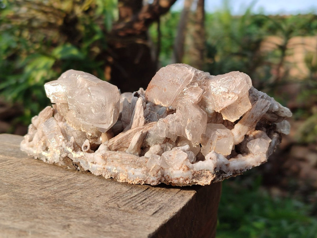 Natural Rhomboherdral and Spearhead Calcite Cluster Specimens x 2 From Albert's Mountain, Lesotho - Toprock Gemstones and Minerals 