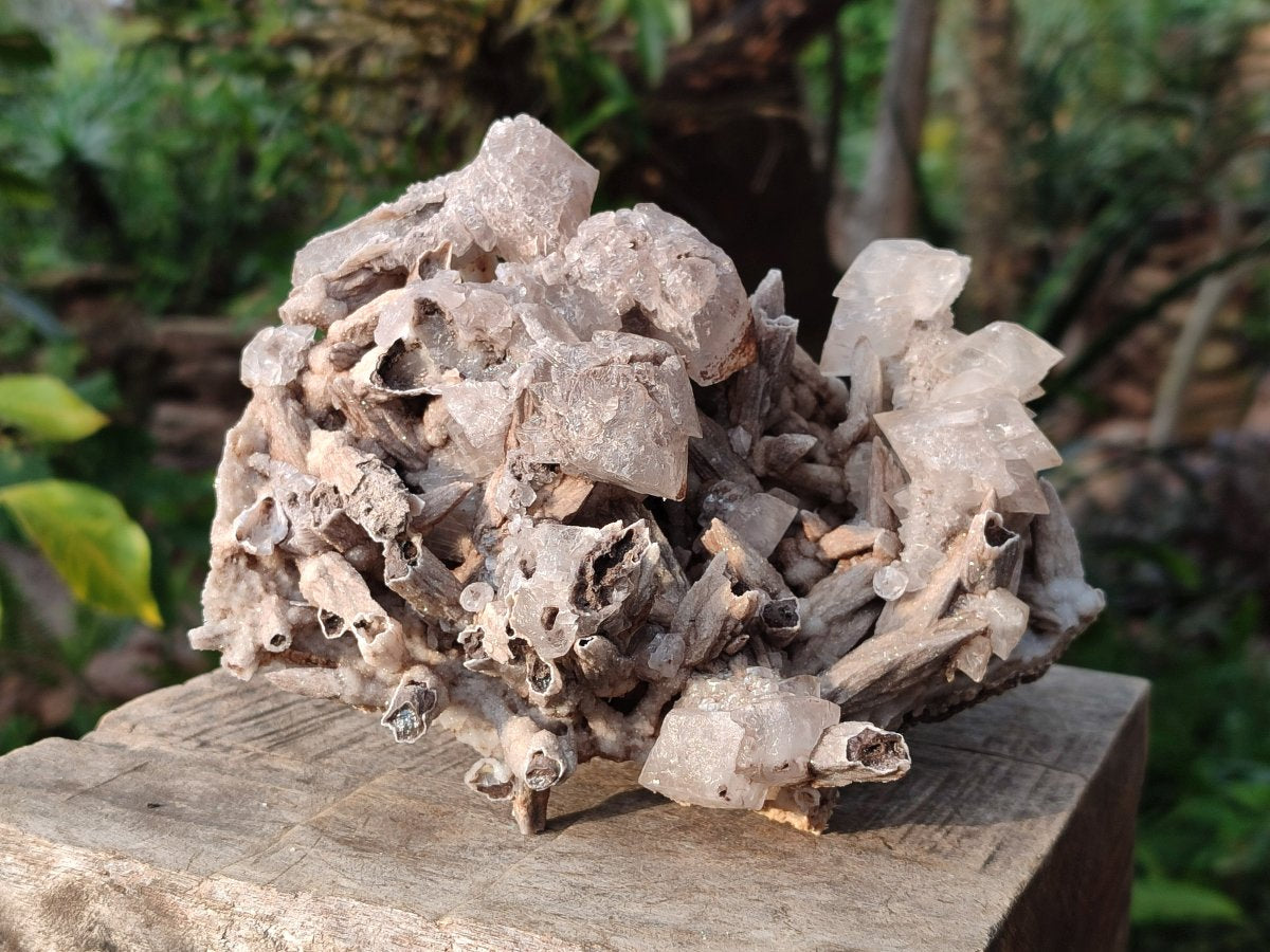 Natural Rhomboherdral and Spearhead Calcite Cluster Specimens x 2 From Albert's Mountain, Lesotho - Toprock Gemstones and Minerals 
